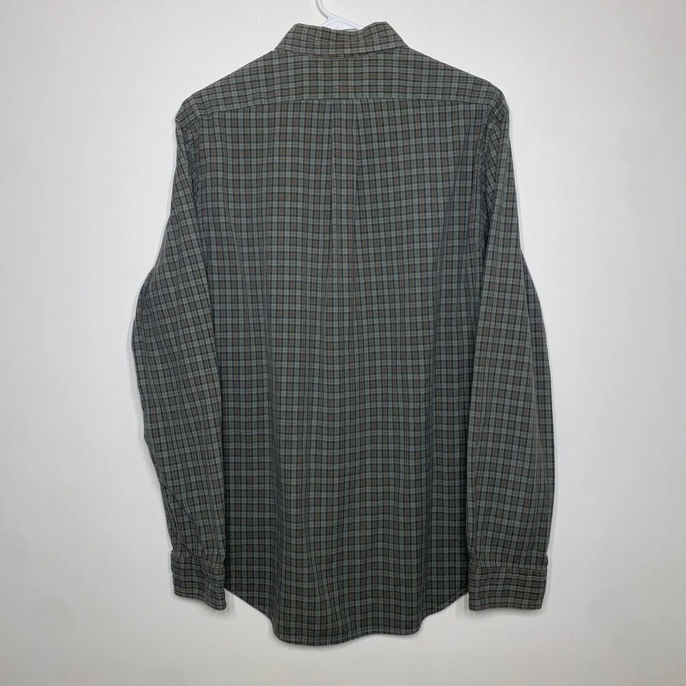 Polo Ralph‎ Lauren Button Down Shirt Men's Large Long Sleeve Plaid Green